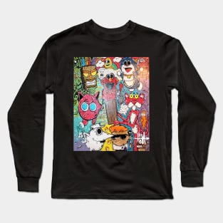 Hugus mural collage 2 Long Sleeve T-Shirt